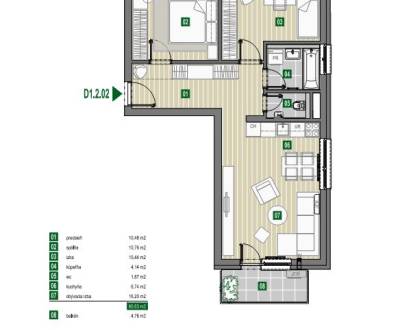 Kaufen 3-Zimmer-Wohnung, 3-Zimmer-Wohnung, Limbašská cesta, Pezinok, S