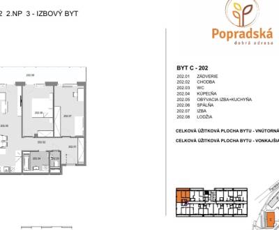 Kaufen 3-Zimmer-Wohnung, 3-Zimmer-Wohnung, Popradská, Košice - Sídlisk