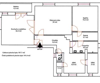 Kaufen 4-Zimmer-Wohnung, 4-Zimmer-Wohnung, Palisády, Bratislava - Star