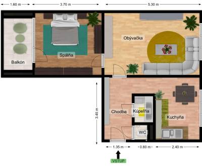 Kaufen 2-Zimmer-Wohnung, 2-Zimmer-Wohnung, Banícka, Spišská Nová Ves, 