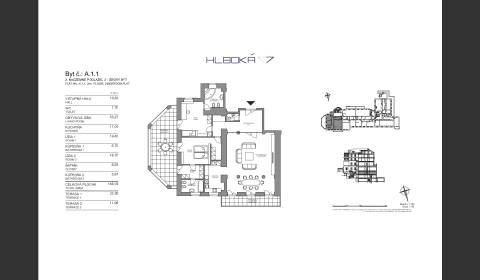 Mieten 4-Zimmer-Wohnung, 4-Zimmer-Wohnung, Hlboká cesta, Bratislava - 