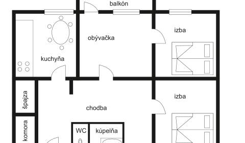 Kaufen 3-Zimmer-Wohnung, 3-Zimmer-Wohnung, Horný rad, Myjava, Slowakei