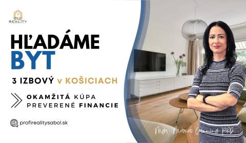 Suche 3-Zimmer-Wohnung, 3-Zimmer-Wohnung, Košice - Staré Mesto, Slowak