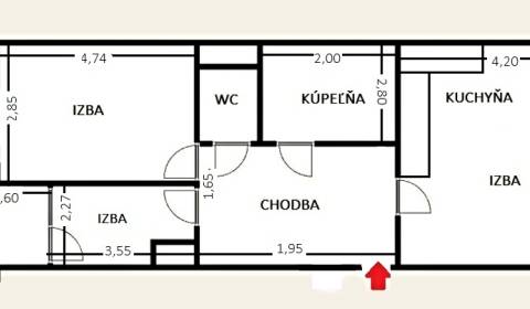 Kaufen 2-Zimmer-Wohnung, 2-Zimmer-Wohnung, Rybárska, Zvolen, Slowakei