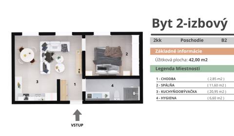 Kaufen 2-Zimmer-Wohnung, 2-Zimmer-Wohnung, Nitra, Slowakei