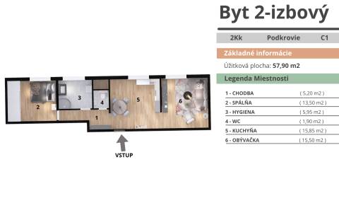 Kaufen 2-Zimmer-Wohnung, 2-Zimmer-Wohnung, Nitra, Slowakei