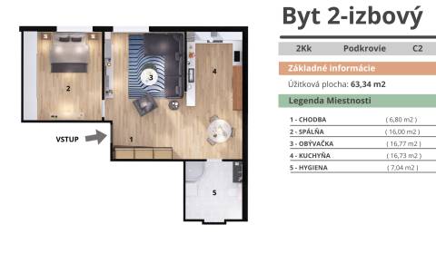 Kaufen 2-Zimmer-Wohnung, 2-Zimmer-Wohnung, Nitra, Slowakei