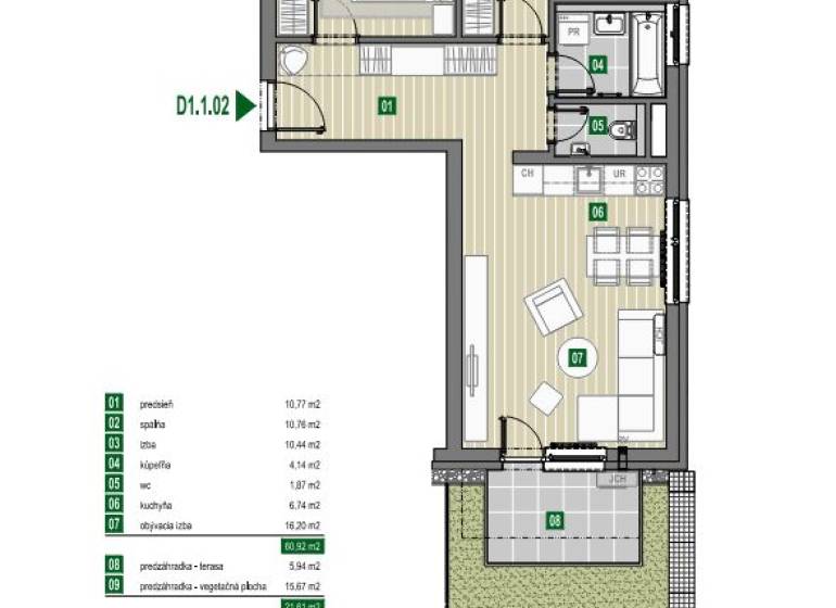 Kaufen 3-Zimmer-Wohnung, 3-Zimmer-Wohnung, Limbašská cesta, Pezinok, S