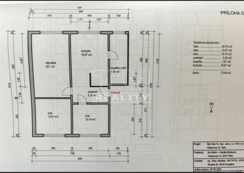 Šaľa 3-Zimmer-Wohnung Kaufen reality Šaľa