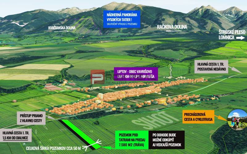 Vavrišovo landwirtsch. Grundstücke Kaufen reality Liptovský Mikuláš