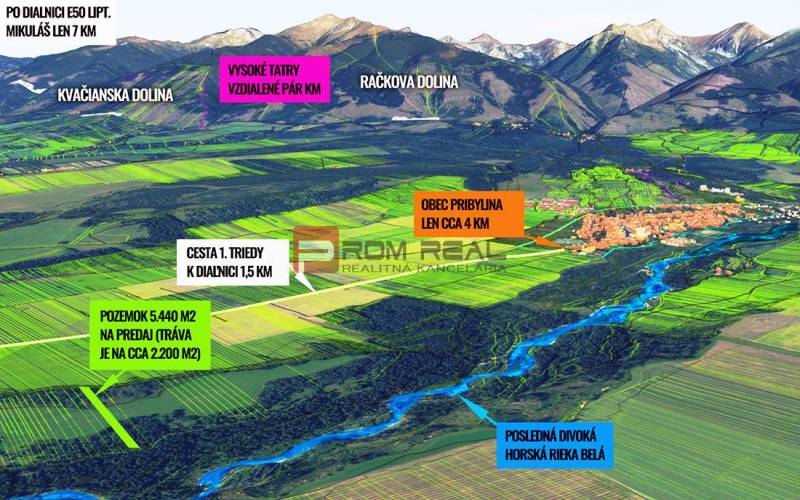 Vavrišovo landwirtsch. Grundstücke Kaufen reality Liptovský Mikuláš