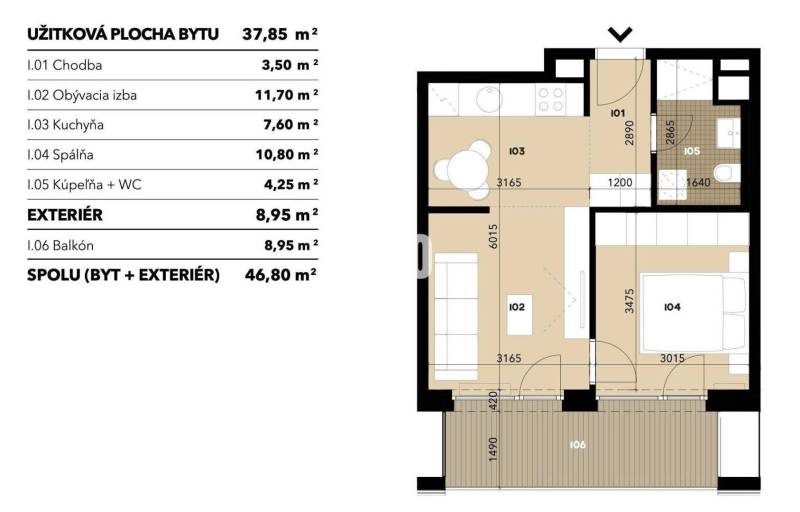 Bratislava - Nové Mesto 2-Zimmer-Wohnung Mieten reality Bratislava - Nové Mesto