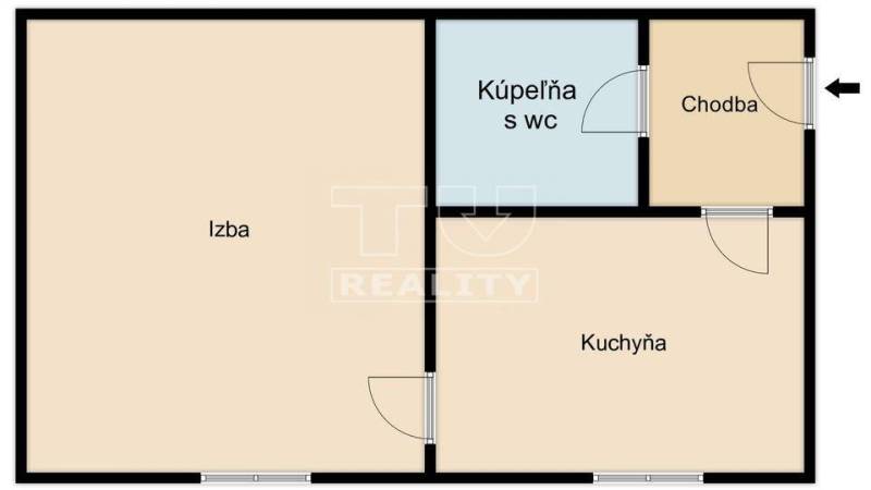 Nové Mesto nad Váhom 1-Zimmer-Wohnung Kaufen reality Nové Mesto nad Váhom